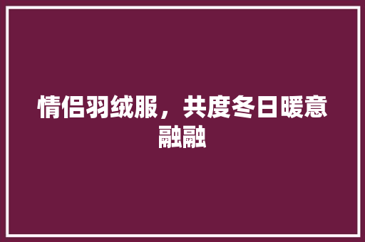 情侣羽绒服，共度冬日暖意融融