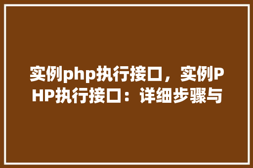 实例php执行接口，实例PHP执行接口：详细步骤与代码示例