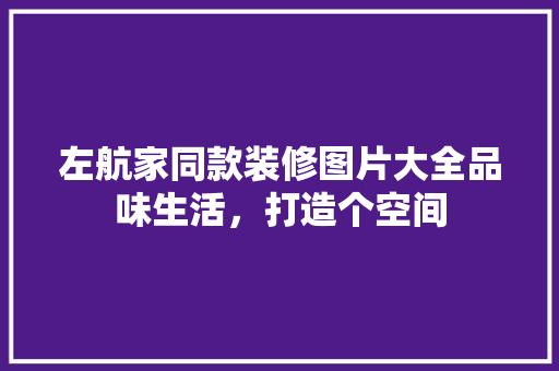 左航家同款装修图片大全品味生活，打造个空间